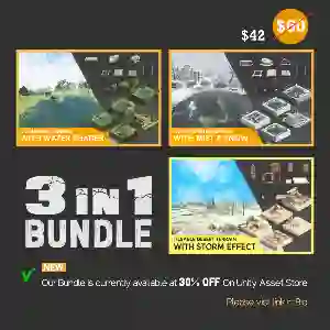 3 in one Bundle Modular 3d Terrain pack game asset for Unity promo